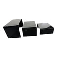 thumbnail image 2 of Abbracc 3 Pieces Acrylic Display Stand Ladder Display Riser for Doll Perfume Dessert black, 2 of 9