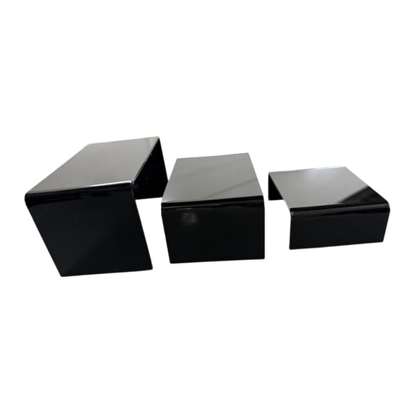 Decodeary 3 Pcs Présentoir Acrylique pour Figurines Action transparent Cupcakes Objets de Collection Noir