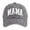 Grey, variant on Women's MAMA Baseball Cap, Washed Cotton Adjustable Casual Hat, Versatile Daily Wear Cap,One Size