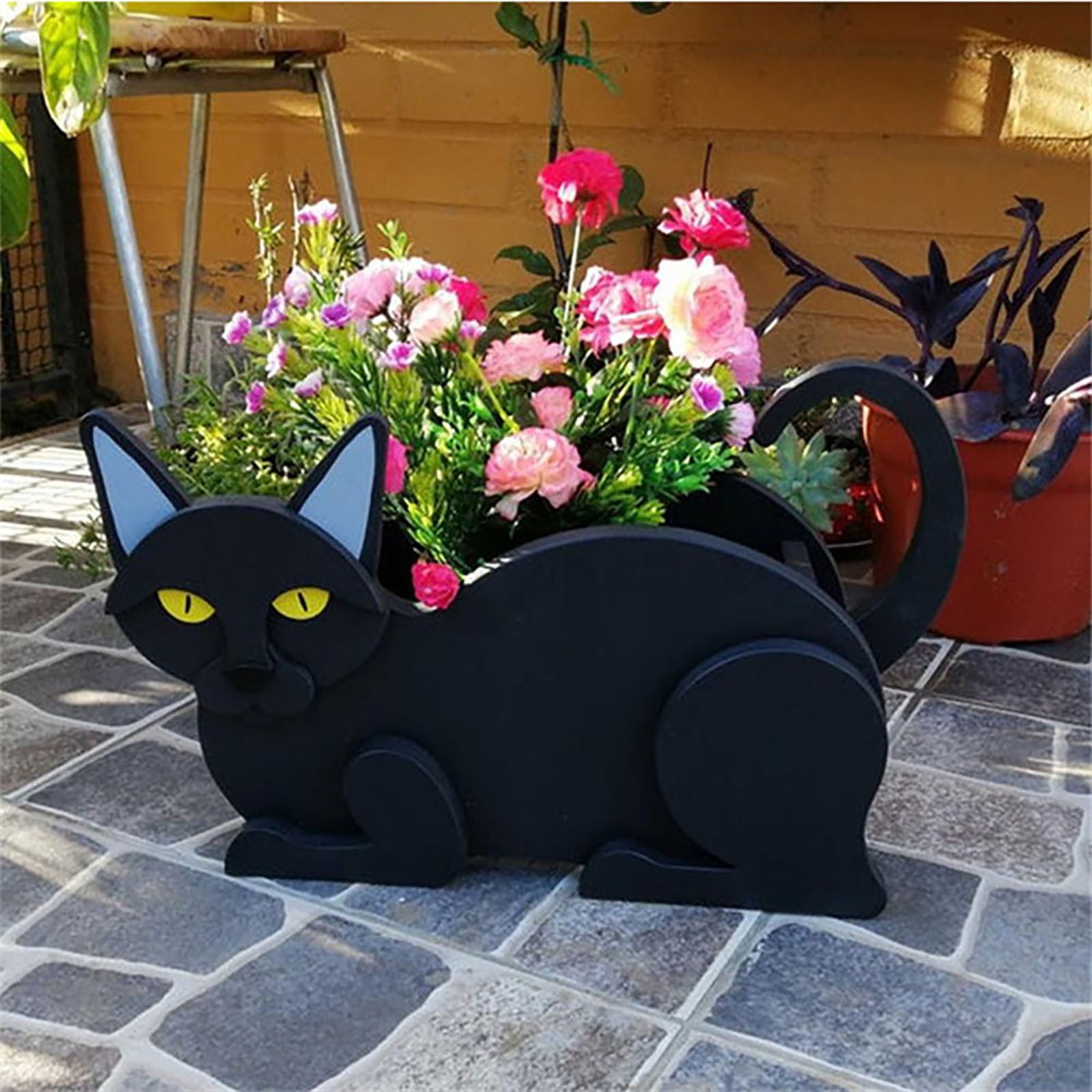 Jubipavy Cute Cat Shape Garden Flower Pot Plant Planting Pot Garden Desktop Decoration Gift Home Saving