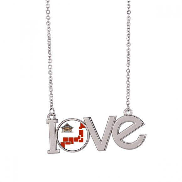 Building Tokyo Japanese Symbol Bath Love Necklace Pendant Charm Jewelry