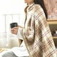 thumbnail image 3 of Poncho De Lana para Mujer Capa Cálida De Invierno con Botones Capa Engrosada Elegante Manta A Cuadros Capa Cálida para Los Hombros Poncho De Cachemira Mixto Capa De Manta Suave Y Cálida para Mujer, 3 of 5