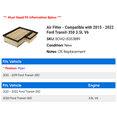thumbnail image 2 of Air Filter - Compatible with 2015 - 2022 Ford Transit-350 3.5L V6 2016 2017 2018 2019 2020 2021, 2 of 2