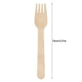 thumbnail image 4 of Kittvzx Bamboo Forks Spoons Knives Cutlery Combo Set Disposable Utensils Wooden Forks Cutlery Set 100Pcs Spoons Wooden Compostable Utensils Forks And Spoons Silverware, 4 of 9