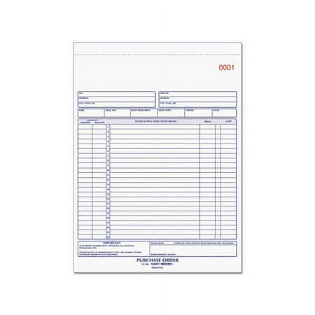 Purchase Order Book 8 1/2 x 11, Letter, Two-Part Carbonless, 50 Sets/Book