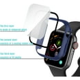 thumbnail image 3 of 2 Pack Apple Watch Case Screen Protector 41mm Cases for Apple Watch Series 7, Case with Hard PC Tempered Glass Cover Full Protective Bumper for iWatch(41, Black+Transparent), 3 of 5