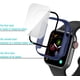thumbnail image 3 of 2 Pack Apple Watch Case Screen Protector 40mm Cases for Apple Watch Series 6/5/4, Case with Hard PC Tempered Glass Cover Full Protective Bumper for iWatch(40 mm, Blue-Black), 3 of 5