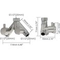 thumbnail image 2 of Brass Diverter Valve Shower Shut-off Valve 2-way Y Splitter 1/2 Inch For Shower Hose And Shower Head Chrome(haoyi)-g, 2 of 4