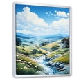 thumbnail image 2 of Designart "Minimalist Horizon: Clouds Caress" Minimalism Floater Framed Canvas Art Print, 2 of 5