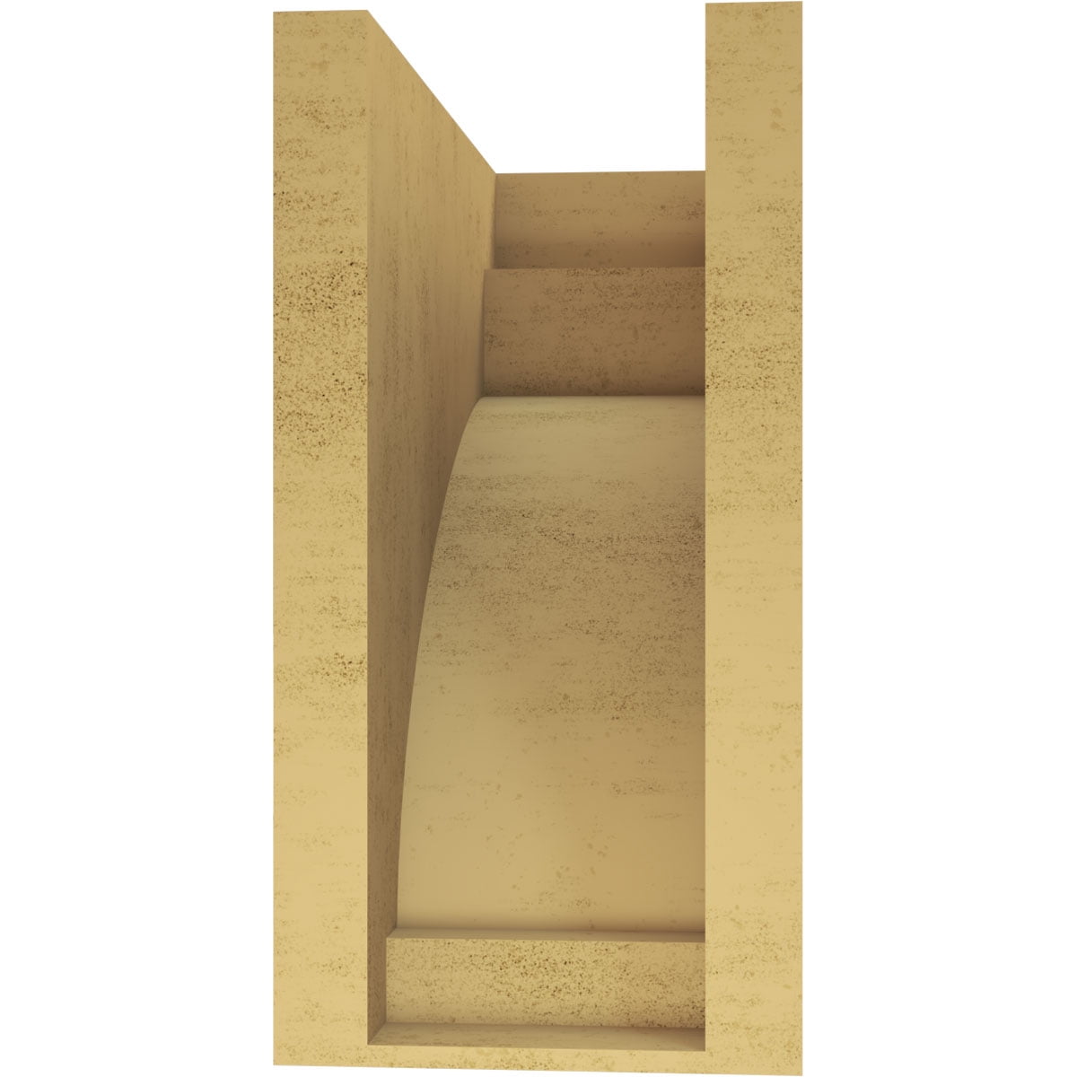 9"W x 18"D x 18"H Classic Rivera Rough Cedar Woodgrain TimberThane Corbel, Primed Tan