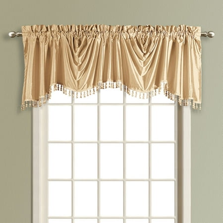 United Curtain Anna Lined Faux Silk Austrian Valance