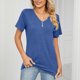 thumbnail image 3 of Camiseta casual para mujer,Camiseta casual de manga corta con cuello en V para mujer, estándares líderes en la industria, 3 of 6