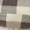 thumbnail image 5 of Unique Bargains 2-Pack Checks Pattern Decorative Throw Pillow Covers Brown 18" x 18", 5 of 7
