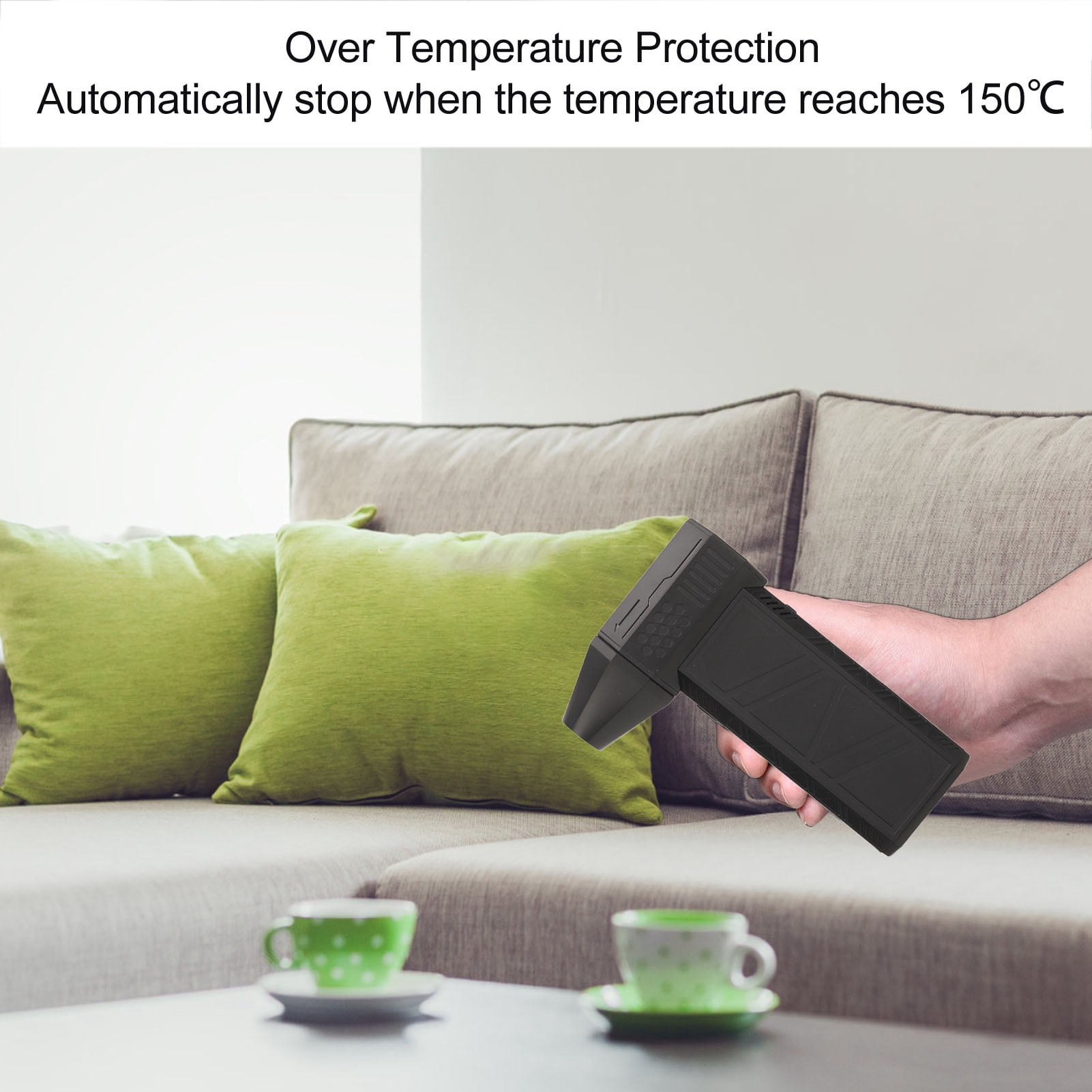 YAHHU Jet Dry Blower 130000RPM High Speed Brushless Motor Handheld Turbine Fan Air Blower, Compressed Air Duster with 6000mAh Built-in Battery, Over Temperature Protection, 7.08 inches / 18 cm