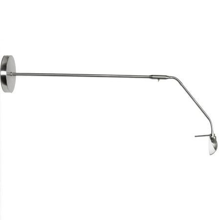 Satin Chrome Floor - Dainolite Halogen Floor Lamp - Satin Chrome