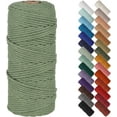 thumbnail image 1 of HSHDLDF Avocado Green Macrame Cord 3mm x 109yards, Colored Macrame Rope, Cotton Rope Macrame Yarn, Colorful Cotton Craft Cord for Wall Hanging, Plant Hangers, Crafts, Knitting, 1 of 5