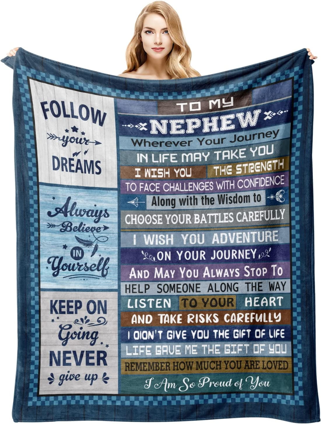 Nephew Gifts from Auntie, Nephew Gifts Blanket 60"x50", Nephew Gifts