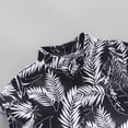 thumbnail image 4 of HCNTES Toddler Baby Boy Summer Outfits Tropical Palm Leaf Print Shirt and Khaki Shorts 2-Piece Set Toddler Boy Summer Clothes, 4 of 9