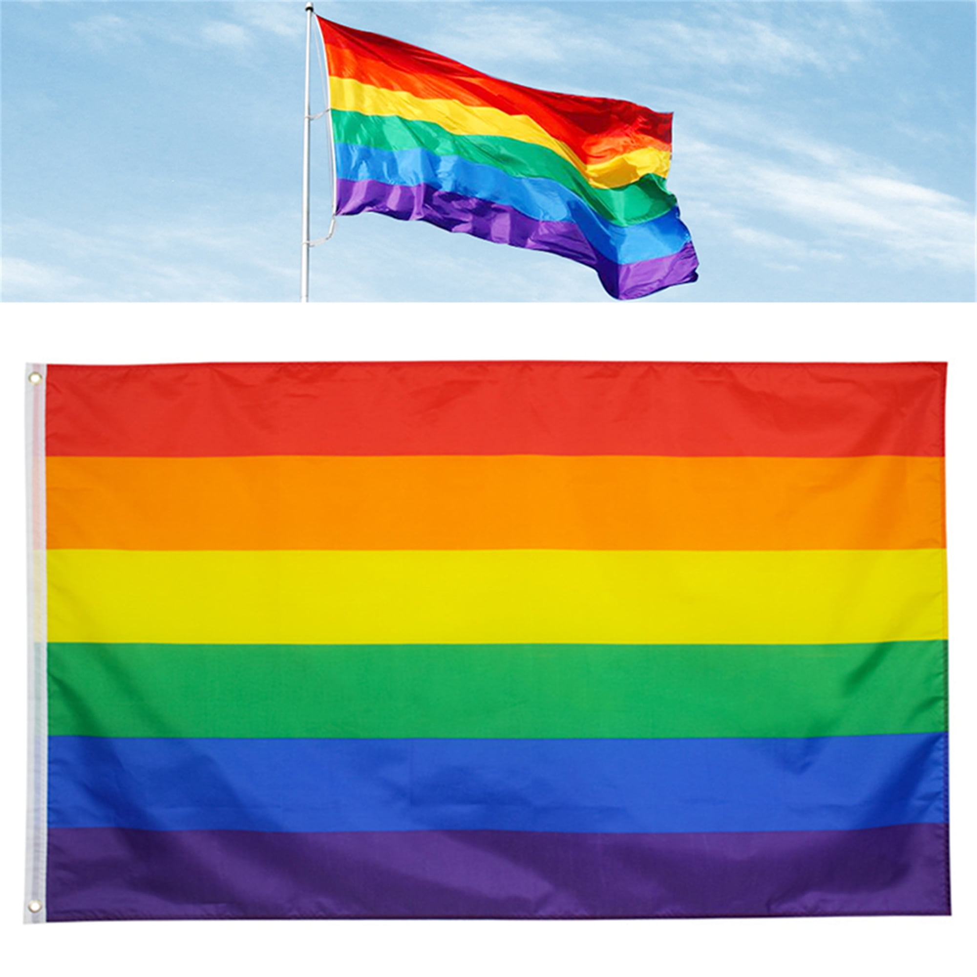 Elbourn 1 Pack Progress Pride Flag 3x5 Ft Rainbow Gay Pride Banner For Pride Party Ts
