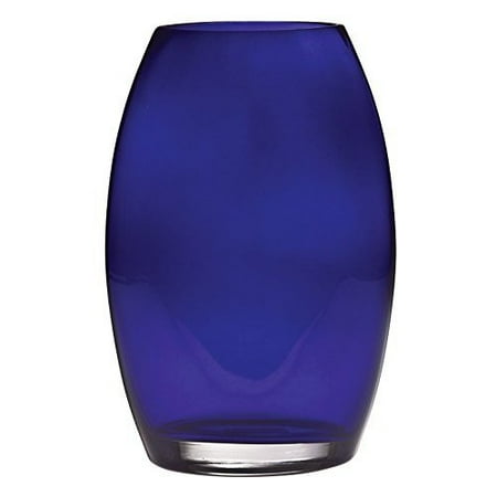 - High Quality Glass 10' Majestic Gifts European Handmade Oval Vase, Large, Cobalt Blue