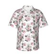 thumbnail image 1 of Fotbe Rose Flowers Camisa Hawaiana para Hombre Unisex – Camisa Casual de Verano con Botones de Manga Corta de Algodón y Lino,Medium, 1 of 7