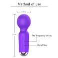 thumbnail image 6 of Rulwuck Wand wireless handheld personal massager, with 10 silent and powerful vibration modes, suitable for neck, shoulder, back and body,Purple,1PCS,Handheld mini massager, 6 of 8