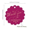 thumbnail image 6 of Inkdotpot Pack Of 50 Thank You For Celebrating With Me Birthday Favor Paper Tags Craft Real Rose Gold Foil Hang Tags, 6 of 6