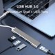 thumbnail image 1 of USB C Hub Splitter, USB 3.0 USB 2.0 4 en 1 Hub Dock Station Adapter (Gris), 1 of 7