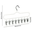 thumbnail image 3 of Stainless Steel Hanger with Clips for Drying Clothes, Heavy Duty Garment Rack Organizer, Space Saving Laundry Hanger for Pants Socks Scarves Indoor Outdoor Use, 3 of 6