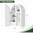 thumbnail image 2 of Medicine Cabinet with Tempered Glass Door, Arched Bathroom Wall Cabinet with Adjustable Shelf, for Kitchen, Living Room, Entryway, Laundry Room, Apartment, Office, Small Space, White, 2 of 9