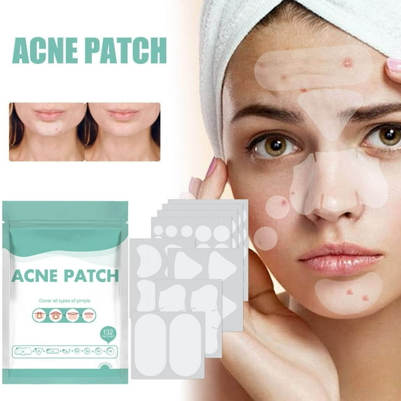 Hauiodp Large Pimple Patches for Face, 8 Sizes 102 Patches, Big Hydrocolloid Bandages for Body, Chin, Forehead, Chest, Back Zit Breakouts, Hydrocolloid Patch