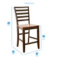 thumbnail image 4 of Abaco Solid Wood Counter Height Dining Chair in Two-tone Cherry Finish, 4 of 5