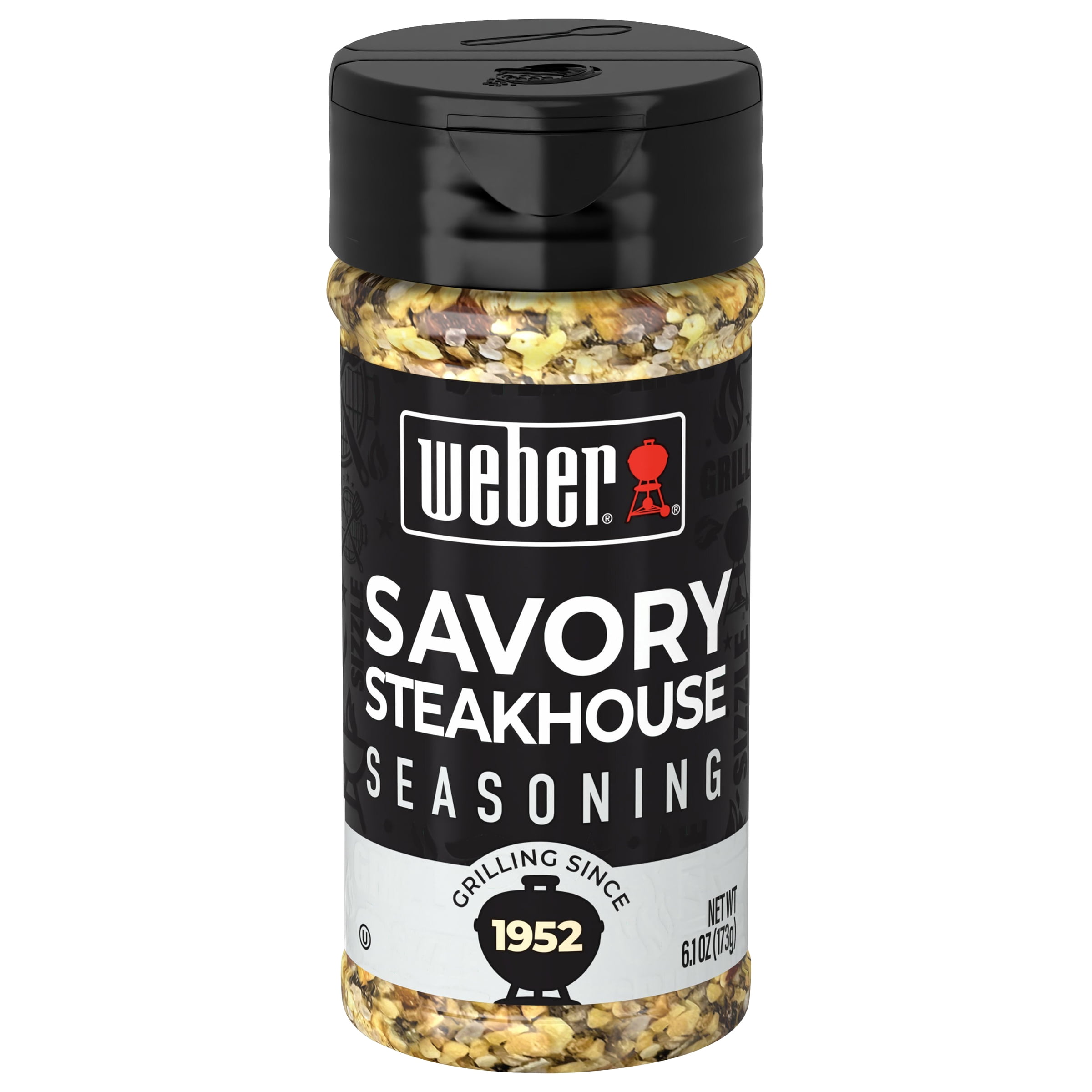 (4 pack) Weber Savory Steakhouse Seasoning Blend, 6.1 oz Bottle