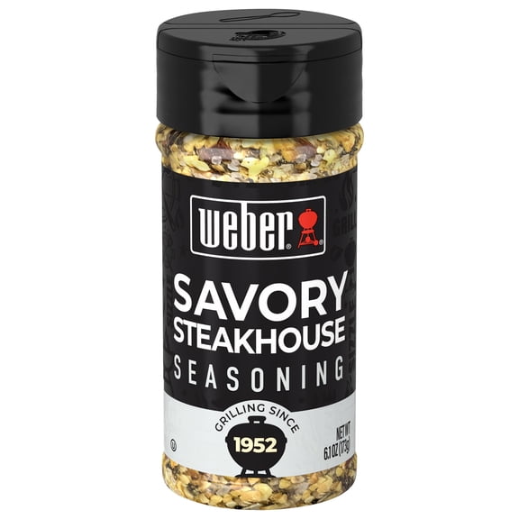 Weber Savory Steakhouse Seasoning Blend, 6.1 oz Bottle
