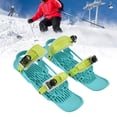 thumbnail image 5 of FitBest 1 Pair Mini Ski Skates Green Nylon Portable Snowboard Shoes For Outdoor Skiing Sports, 5 of 13