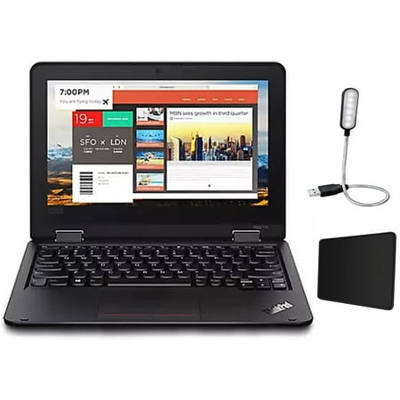 Lenovo ThinkPad Yoga 11E 11.6'' HD 2-in-1 Touchscreen Laptop PC, Intel Celeron N4120 Processor, 4GB RAM, 128GB SSD, Webcam, Stereo Speakers, USB-C, HDMI, WiFi, Windows 10 Pro + Mazepoly Accessories