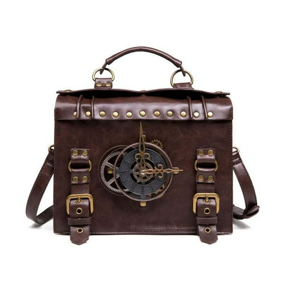 AOOOWER Steampunk Gear Crossbody Bags Retro Messenger Bags Gothic Shoulder Handbags Satchel Phone Pouch