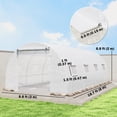 thumbnail image 3 of Outsunny Walk-in Tunnel Greenhouse Plant Hot House with Support Rods, White, 3 of 10