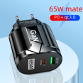 thumbnail image 1 of Cargador de nitruro de galio de 65 W, potencia de carga GaN, carga rápida, cabezal de carga para teléfono móvil, portátil, universal, 1 of 5
