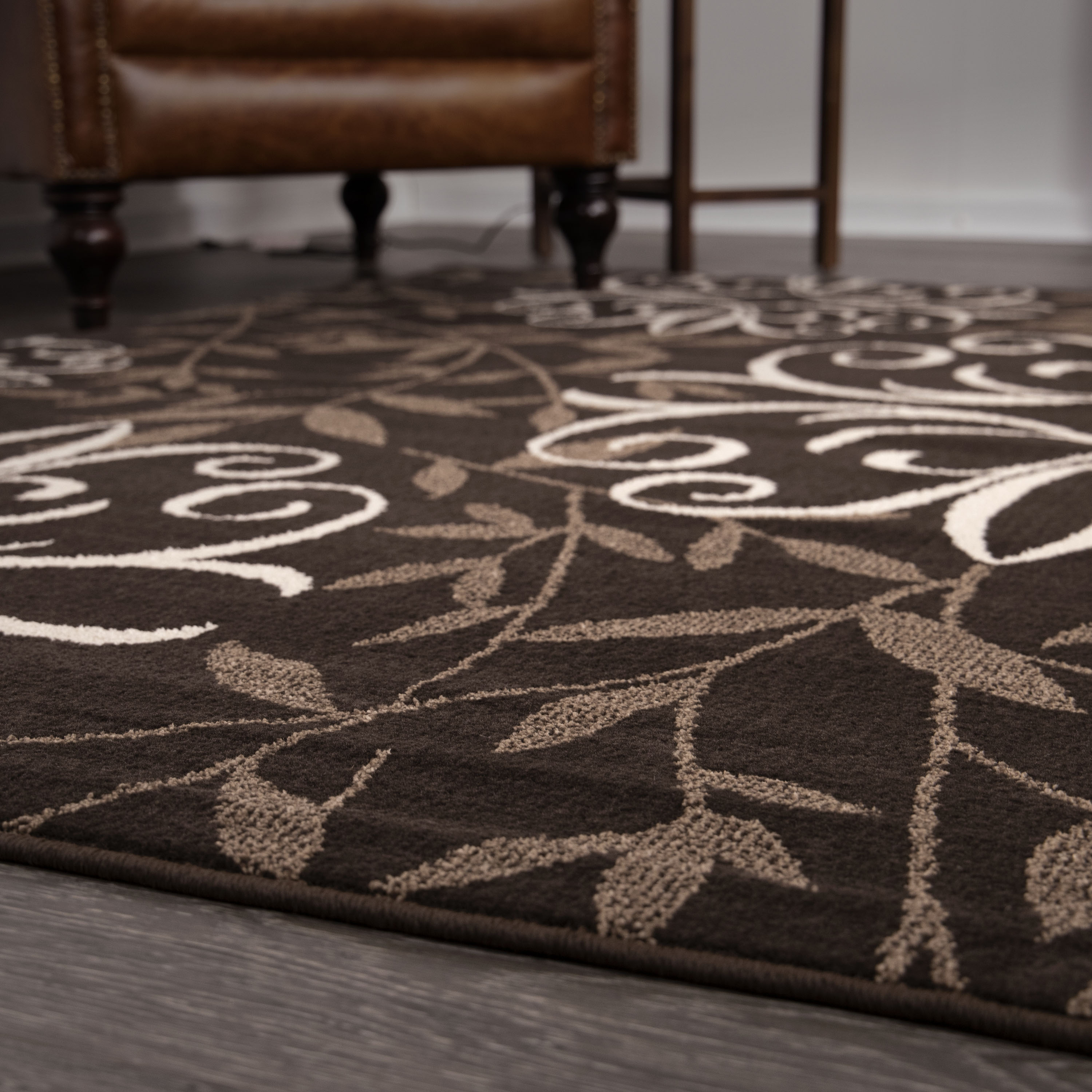 Better Homes & Gardens Iron Fleur Area Rug, Brown, 9' x 13' - image 3 of 10