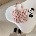 thumbnail image 4 of Bolso de compras para mujer, bolso de compras ecológico de lona a la moda, flor reutilizable para el trabajo informal, 4 of 8