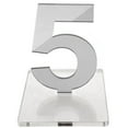 thumbnail image 2 of OnDisplay Luxe Laser Cut Mirrored Acrylic Wedding/Party/Event Table Numbers (Silver, 1-10), 2 of 5