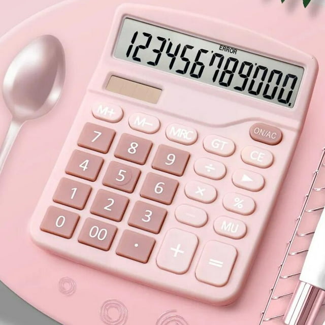 Calculatrice Solaire Double Alimentation Calculatrice Mignonne Colorée Mode Examen Supermarché Calculatrice