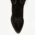thumbnail image 3 of FSJ Women Western Cowboy Knee High Boots with Embroidery Pointed Toe Cowgirl Side Zip Chunky Stacked Heel Versatile Shoes Size 8 Black, 3 of 6
