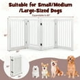 thumbnail image 3 of Gymax 30'' Configurable Folding Free Standing 4 Panel Wood Pet Dog Safety Fence w/ Gate, 3 of 10