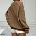 thumbnail image 4 of ABATAB Women's Oversized off Shoulder Sweatshirts Trendy Long Sleeve Basic Pullover Tops with Pockets Fall Lightweight Clothes(Medium,Brown), 4 of 6