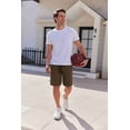 thumbnail image 3 of COOFANDY Mens Casual Shorts Cotton Elastic Waist Drawstring Shorts Lightweight Summer Beach Shorts, 3 of 9