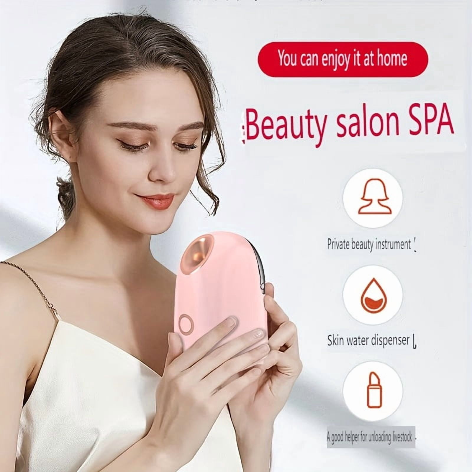 Nano Ionic Facial Steamer - Hot Mist Humidifier with One-Touch Start for Deep Moisturizing, Home Spa Face Hydration Beauty Instrument, Ideal Gift for Women