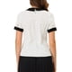 thumbnail image 3 of INSPIRAR CHIC Blusas de Manga Corta con Cuello Peter Pan en Contraste y Lunares XL Blancas, 3 of 6