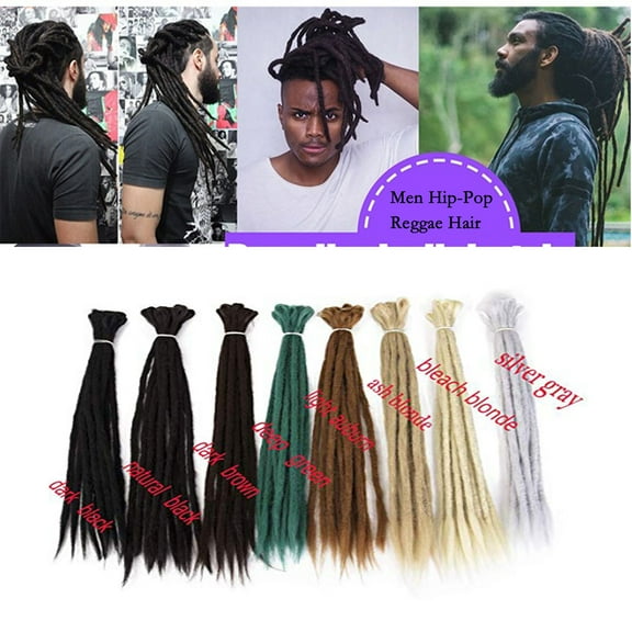 20" Lock Crochet Braids Faux Locs Crochet Hair Ponytail Softlock For Dancing Crochet Hair Extensions Men Hip-Pop Reggae Hair Accessories